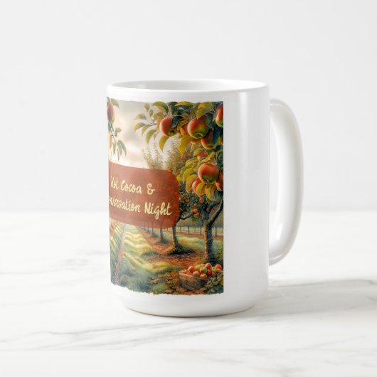 Custom Hot Cocoa & Conversation Night Mug  Koffiemok (Voorkant rechts)