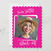 Custom Hot Pink 30e verjaardag Kaart (Voorkant)