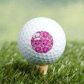 Custom Hot Pink Floral Seamless Pattern  Golfballen (Insitu Shirt)