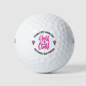 Custom Hot Pink Golf Club naam Golfballen (Voorkant)