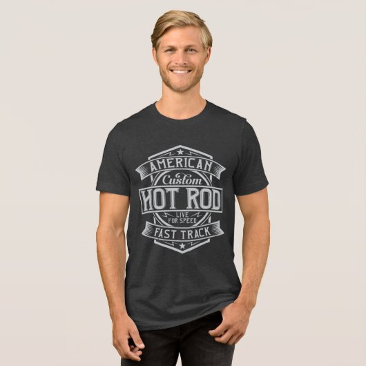 Custom Hotrod - Tri-Blend Shirt (Voorkant volledig)