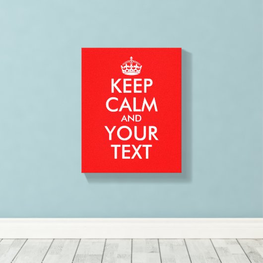 Custom Houd kalme canvas print | Pas het aan! (Insitu (Houten vloer))