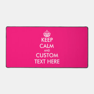 Custom houden kalme neon roze bureau mat ontwerp