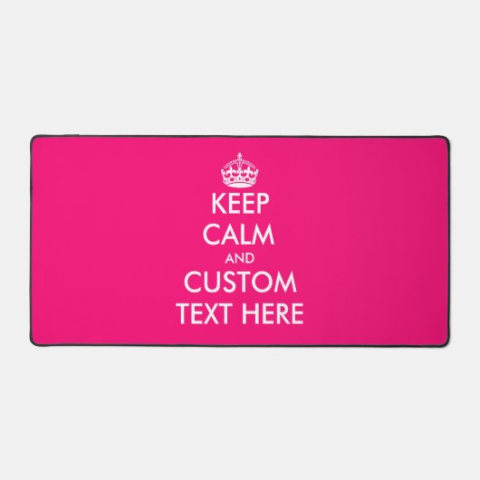 Custom houden kalme neon roze bureau mat ontwerp (Voorkant)