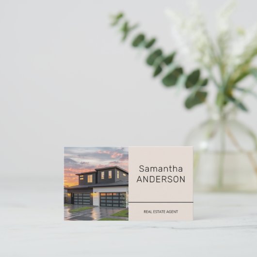 Custom House Foto - Makelaar Visitekaartje (Staand voorkant)