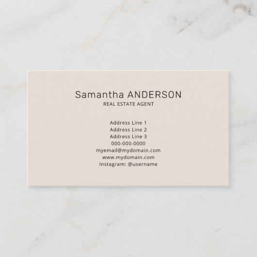 Custom House Foto - Makelaar Visitekaartje (Achterkant)