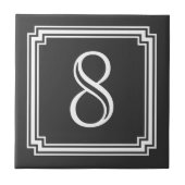 Custom House Number of Monogram Tile Tegeltje (Voorkant)
