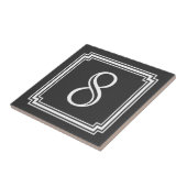 Custom House Number of Monogram Tile Tegeltje (Zijkant)