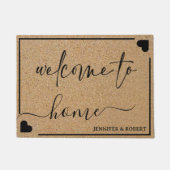 Custom Housewarming Gift | Huwelijkscadeau | Nieuw Deurmat (Voorkant)