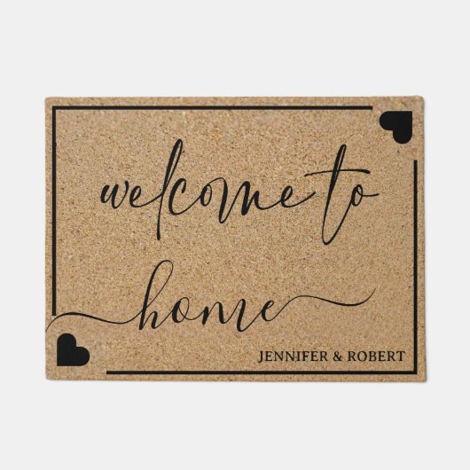 Custom Housewarming Gift | Huwelijkscadeau | Nieuw Deurmat (Voorkant)