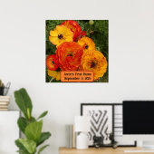 Custom Housewarming Poster Poppies (Thuiskantoor)