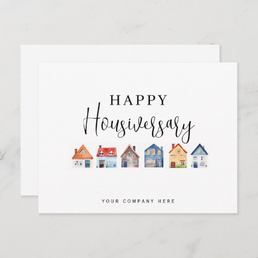 Custom Housiversary Kaart voor Kelly (Voorkant / Achterkant)