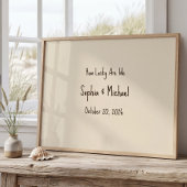 Custom “How Lucky We Are” Wedding Sign Wall Art Poster