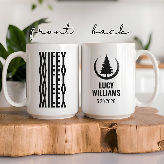 Custom Hubby & Wifey Coffee Mug | Engagement Gift Koffiemok