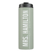 Custom Hubby & Wifey Wedding Tumbler for Newlyweds Thermosbeker (Voorkant)