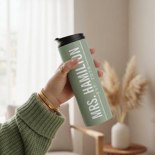 Custom Hubby & Wifey Wedding Tumbler for Newlyweds Thermosbeker