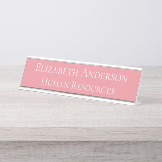Custom Human Resources Pink Bureau Naambordje (Voorkant)