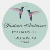 Custom Hummingbird Address Sticker (Voorkant)