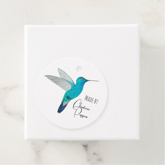 Custom Hummingbird Bedankjes Labels (In situ)