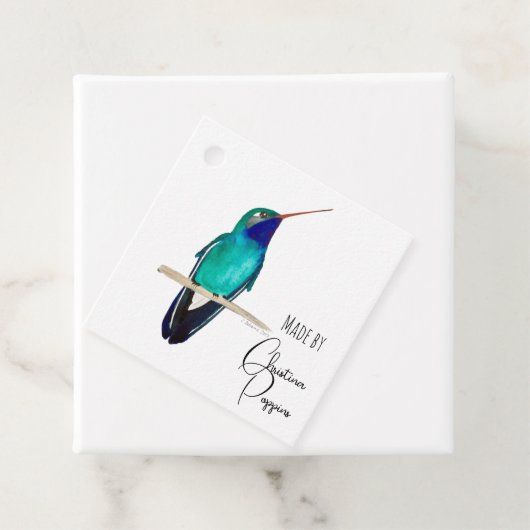 Custom Hummingbird Bedankjes Labels (In situ)