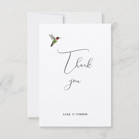 Custom Hummingbird Dank u Bedankkaart (Voorkant)