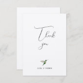 Custom Hummingbird Dank u Bedankkaart (Voorkant / Achterkant)