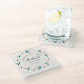 Custom Hummingbird   Glazen Onderzetter (Schuin)