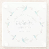 Custom Hummingbird   Glazen Onderzetter (Achterkant)