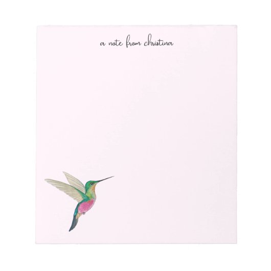 Custom Hummingbird Notepad Notitieblok (Voorkant)