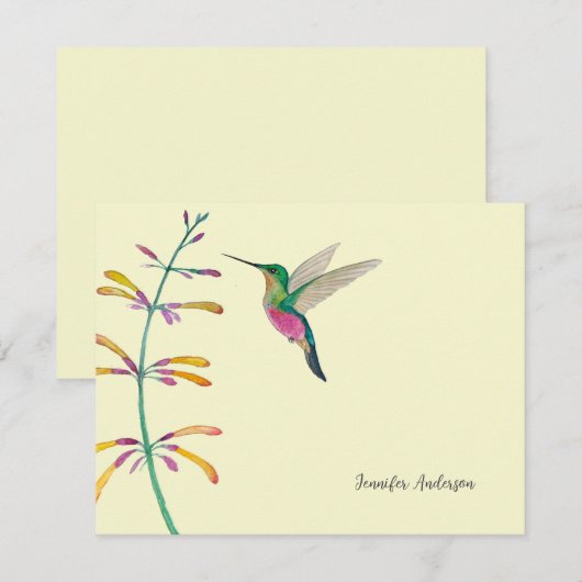 Custom Hummingbird  Notitiekaartje (Voorkant / Achterkant)
