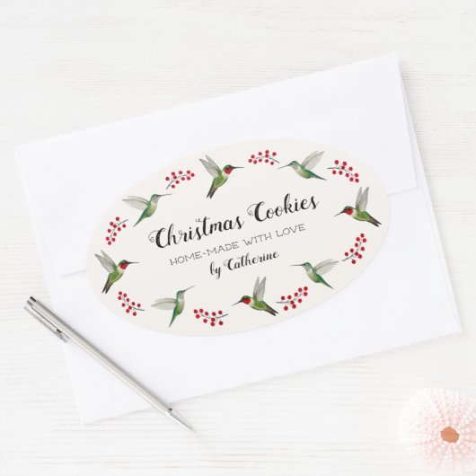 Custom Hummingbird   Ovale Sticker (Envelop)