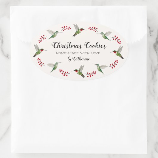 Custom Hummingbird   Ovale Sticker (Tas)