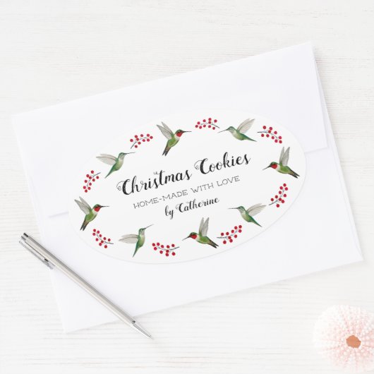 Custom Hummingbird   Ovale Sticker (Envelop)