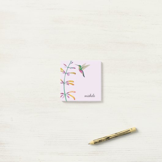 Custom Hummingbird Post-it® Notes (Op bureau)