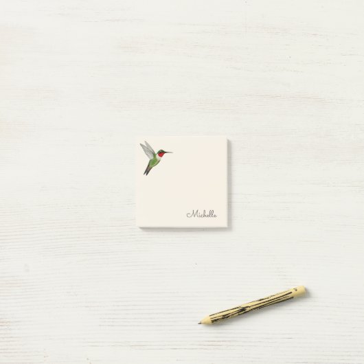 Custom Hummingbird  Post-it Notes (Op bureau)