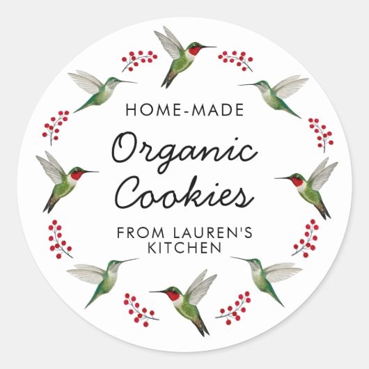 Custom Hummingbird Ronde Sticker (Voorkant)