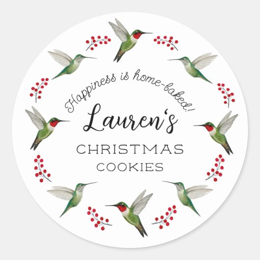 Custom Hummingbird Ronde Sticker (Voorkant)