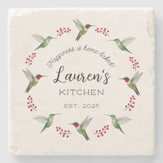 Custom Hummingbird   Stenen Onderzetter (Voorkant)