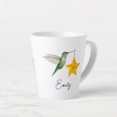 Custom Hummingbirds and Stars Latte Mug Mok (Rechterhoek)