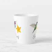 Custom Hummingbirds and Stars Latte Mug Mok (Voorkant)