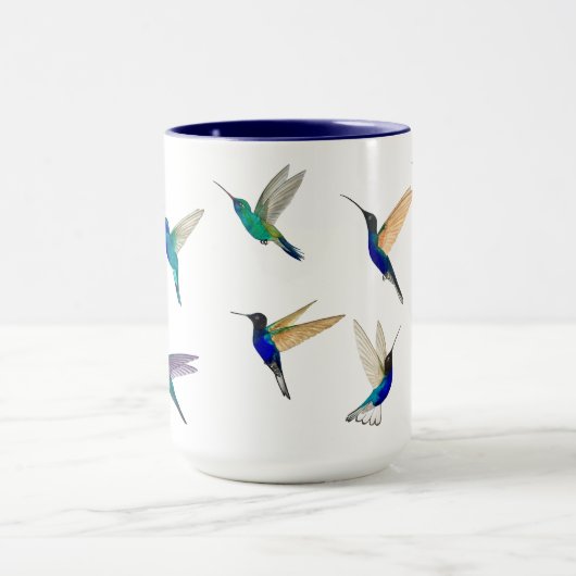 Custom Hummingbirds Mug Mok (Midden)