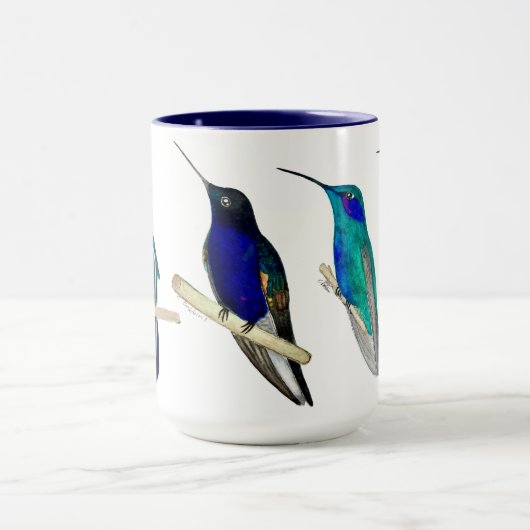 Custom Hummingbirds Mug Mok (Midden)