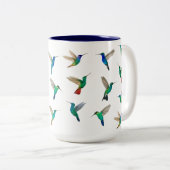 Custom hummingbirds tweekleurige koffiemok (Voorkant rechts)