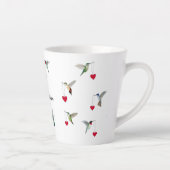 Custom Hummingbirds Valentijnsdag Latte Mok (Rechts)