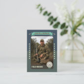Custom Hunter Trading Card, Hunting Gifts Hunter Contactkaartje (Staand voorkant)