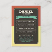 Custom Hunter Trading Card, Hunting Gifts Hunter  Contactkaartje (Achterkant)