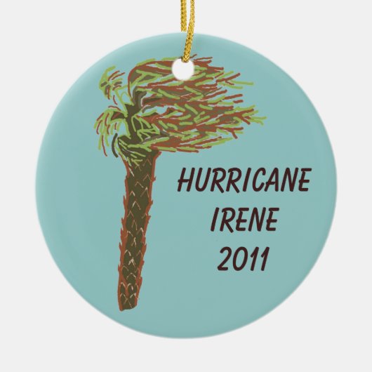 Custom Hurricane Memorial Ornament - Blauwgroen (Voorkant)