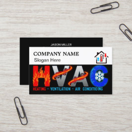 Custom HVAC Business Card with Company Logo slog 2 Visitekaartje