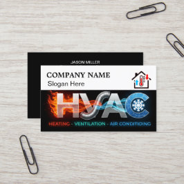 Custom HVAC Business Card with Company Logo slog 3 Visitekaartje