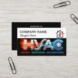 Custom HVAC Business Card with Company Logo slog 3 Visitekaartje